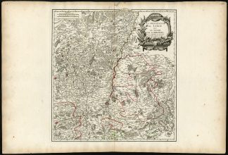 Antique Map-LIEGE-LIMBURG-NETHERLANDS-BELGIUM-Vaugondy-Delamarche-1754