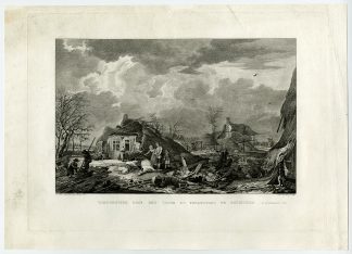 Antique Print-FLOOD-STORM-ICE-BEUSICHEM-van Hardenberg-Vinkeles-1809