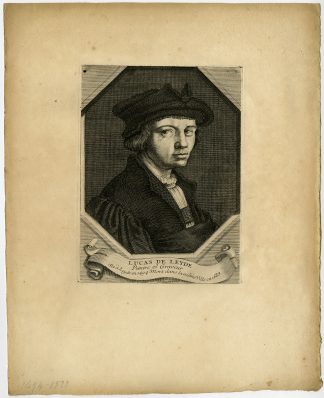 Antique Print-LUCAS VAN LEYDEN-PORTRAIT-Leyden-ca. 1720