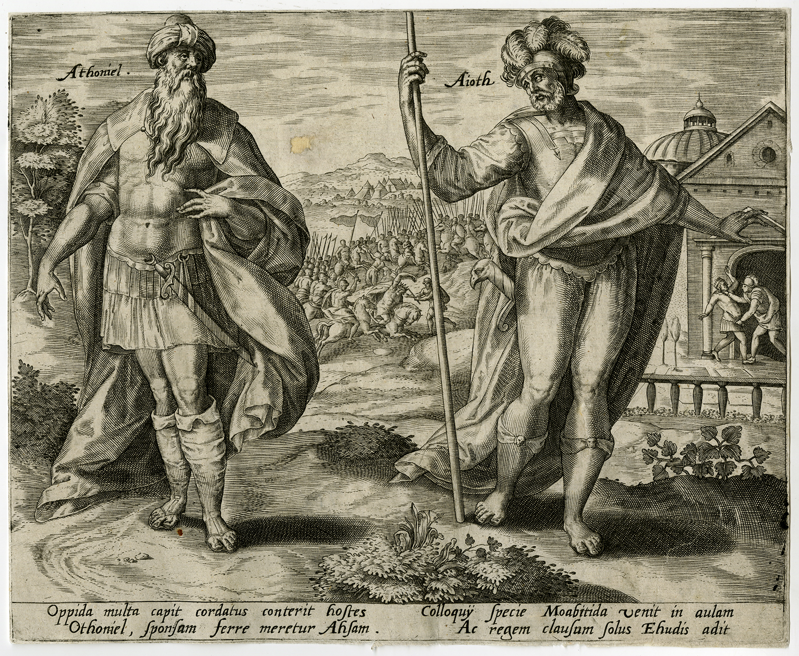 , Antique Print-RELIGION-ATHONIEL-AIOTH-Snellink-1578, Pictura Antique Prints