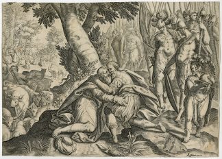 Antique Print-RELIGION-JACOB-ESAU-Mander-Dolendo-ca. 1600