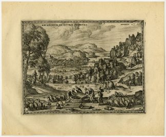 Rare Antique Master Print-JACOB-LABAN-WELL-STONE-RACHEL-van der Borcht-1653