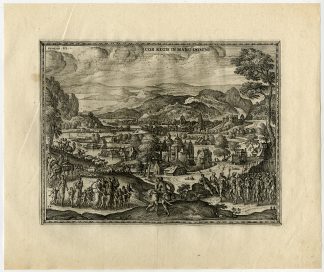 Rare Antique Master Print-MEETING-JACOB-ESAU-RECONCILIATION-van der Borcht-1653