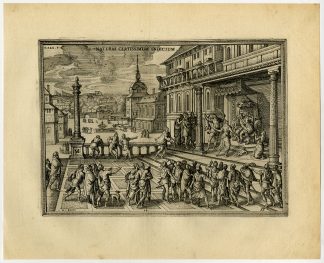 Rare Antique Master Print-SOLOMON-JUDGEMENT-MOTHERS-BABY-van der Borcht-1653