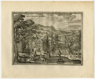 Rare Antique Master Print-SUSANNA-BATHING-GARDEN-LUSTFUL MEN-van der Borcht-1653