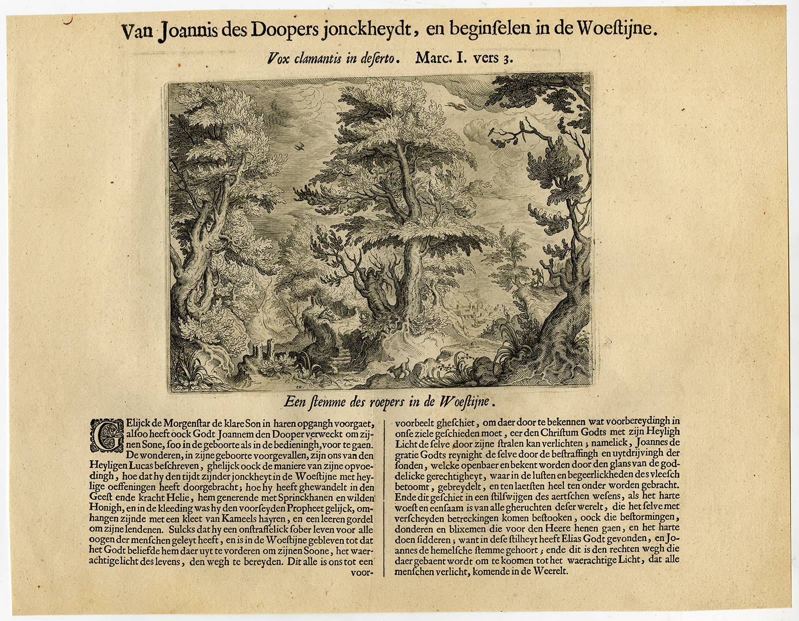 Cb3913 416x323 Rare Antique Master Print-VOICE-WILDERNESS-JOHN THE BAPTIST-van der Borcht-1653