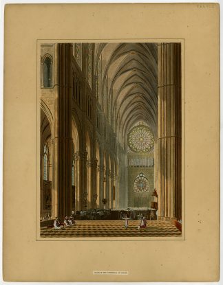 Antique Print-ABBEY OF SAINT-REMI-CATHEDRAL-REIMS-STAINED GLASS-Wild-c. 1823