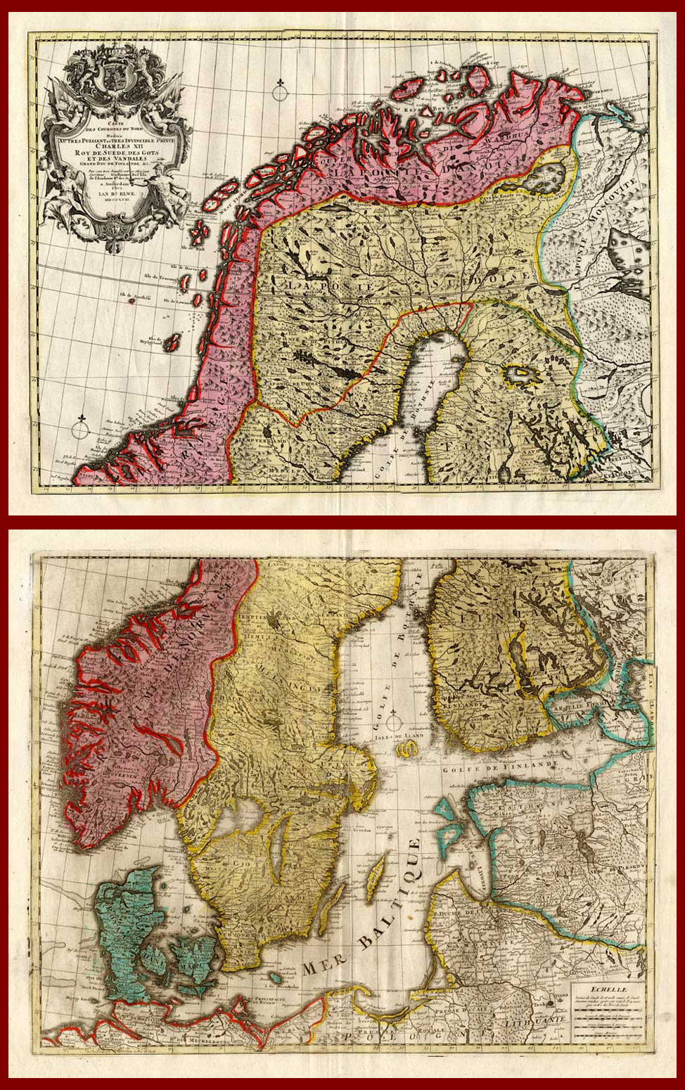 Ebm0576collage 416x662 2 Antique Maps-SWEDEN-NORWAY-FINLAND-Elwe-1792 - Image 2