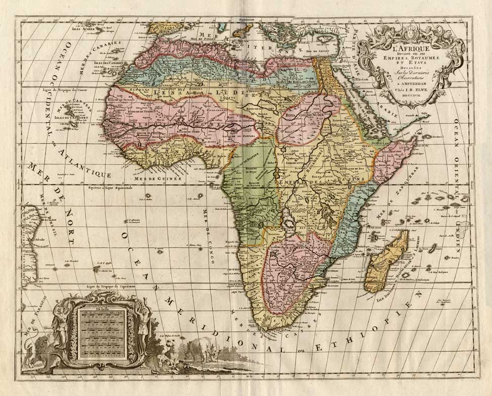 , Antique Map-AFRICA-Elwe-1792, Pictura Antique Prints