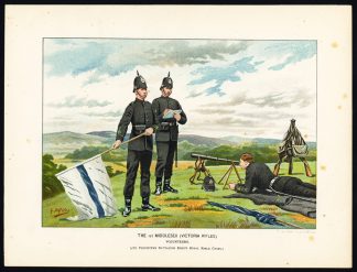 Antique Print-MILITARY UNIFORMS-BRITISH-MIDDLESEX-VICTORIA RIFLES-Giles-1900