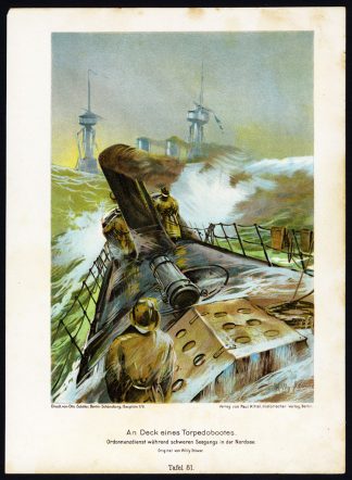 Antique Print-MILITARY-GERMAN-NAVY-TORPEDO SHIP-Stower-1925