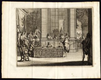 Antique Print-FRANCISCUS PIZARRO-PERU-1528-PLEA TO SPANISH KING-Pl. 3-vd Aa-1707