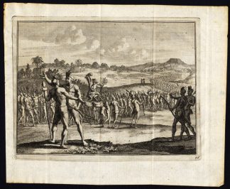 Antique Print-FRANCISCUS PIZARRO-PERU-1530-INCA REFUSAL-Pl. 6-vd Aa-1707