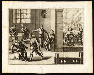 Antique Print-PERU-PEDRO DE LA VASCA KILLING OPONENTS IN 1550-Pl. 20-vd Aa-1707