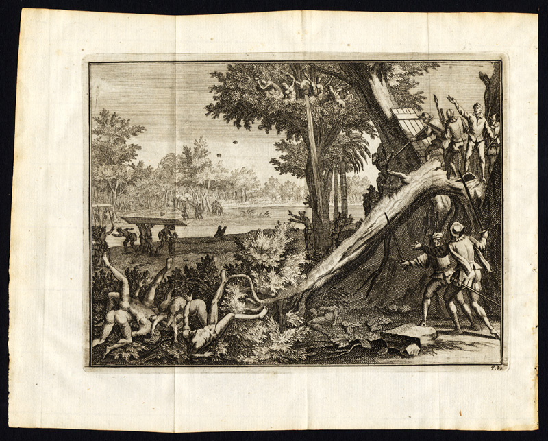 Lb5562 416x334 Antique Print-PANAMA-TREE DWELLING INDIANS-VASCO DE BALBOA-Pl. 31-vd Aa-1707