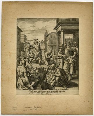 Antique Print-RELIGION-BEHEADING OF JACOB-HERODES-Vos-Sadeler-1580