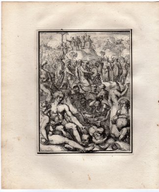 Antique Print-MAN'S ANCESTORS-ICONOGRAPHY-HYROGLYPHIC-SYMBOL-de Hooghe-1735