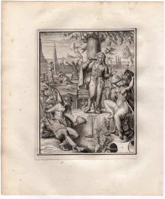 Antique Print-ICONOGRAPHY-PAGAN-ORACLE-HYROGLYPHIC-de Hooghe-1735