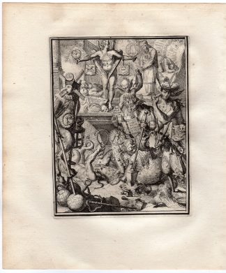 Antique Print-CABALLA-THEOLOGY-ICONOGRAPHY-HYROGLYPHIC-de Hooghe-1735