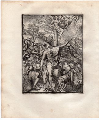Antique Print-ICONOGRAPHY-CHRISTIANITY-HERESY-HYROGLYPHIC-de Hooghe-1735
