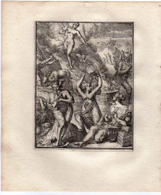 Antique Print-ICONOGRAPHY-CHRISTIANITY-DECAY-HERESY-HYROGLYPHIC-de Hooghe-1735