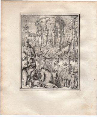 Antique Print-ICONOGRAPHY-CHURCH RULE-CHRISTIAN-HYROGLYPHIC-de Hooghe-1735