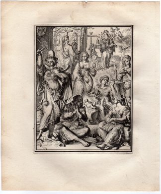 Antique Print-ICONOGRAPHY-HOLIDAYS-CHRISTMAS-HYROGLYPHIC-de Hooghe-1735