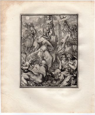 Antique Print-ICONOGRAPHY-REFORMATION-LUTHER-HYROGLYPHIC-de Hooghe-1735
