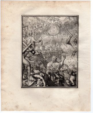 Antique Print-ICONOGRAPHY-SYMBOLISM-TRUE FAITH-HYROGLYPHIC-de Hooghe-1735