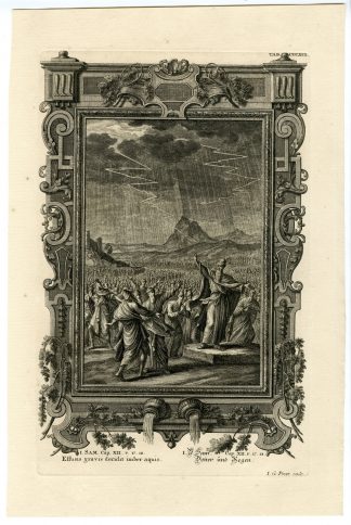 Antique Print-SAMUEL-HEBREWS-THUNDER AND RAIN-TAB.CCCXCII-Scheuchzer-c.1731