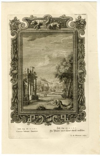 Antique Print-JESUS HEALS A BLIND MAN-JOHN-TAB.DCCXXIII-Scheuchzer-c.1731