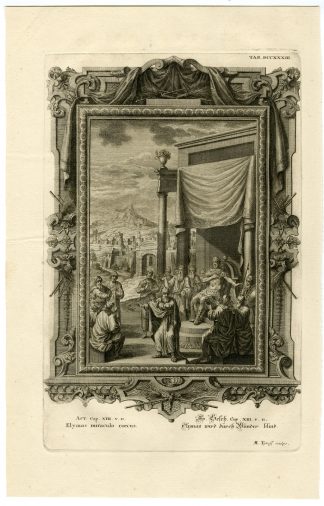 Antique Print-ELYMAS THE SORCERER-BLIND-PAUL-TAB.DCCXXXIII-Scheuchzer-c.1731