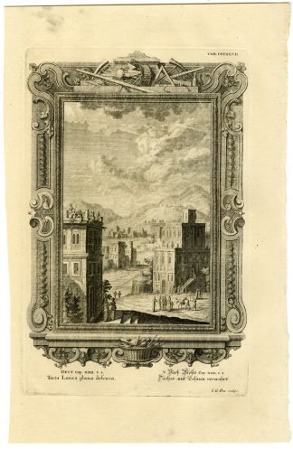 Antique Print-HEBREWS-LAWS OF GOD-ROOF-SAFETY-TAB.CCCXLVII-Scheuchzer-c.1731