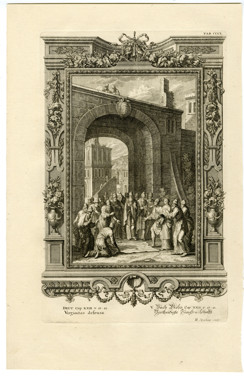 , Antique Print-HEBREWS-LAWS OF GOD-PROOF-VIRGINITY-TAB.CCCL-Scheuchzer-c.1731, Pictura Antique Prints