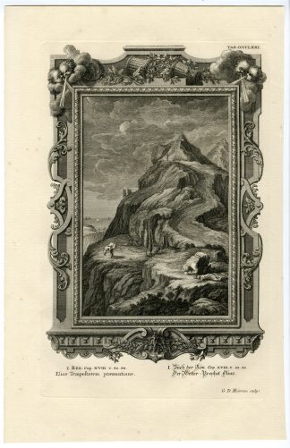 Antique Print-ELIJAH-AHAB-WARN-BAD WEATHER-KINGS-TAB.CCCCLXXI-Scheuchzer-c.1731