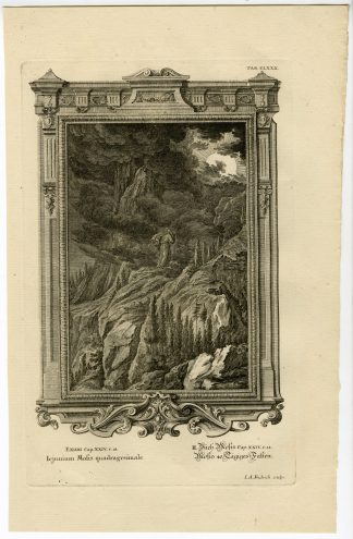 Antique Print-MOSES-MOUNTAIN-40 DAYS-EXODUS-TAB.CLXXII-Scheuchzer-c.1731