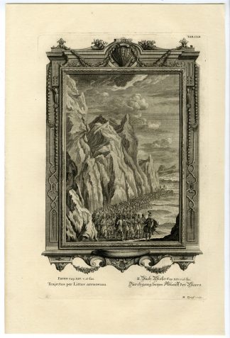 Antique Print-MOSES-ISRAELITES-DIVIDED SEA-EXODUS-TAB.CLII-Scheuchzer-c.1731