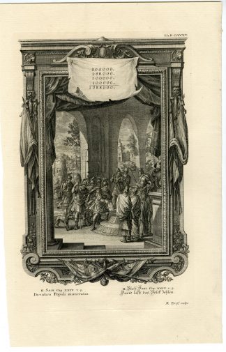 Antique Print-KING DAVID-JOAB-COUNTING PEOPLE-TAB.CCCCXV-Scheuchzer-c.1731