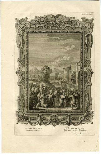 Antique Print-JESUS-WIDOW'S SON-RAISED FROM DEAD-TAB.DCCXIV-Scheuchzer-c.1731