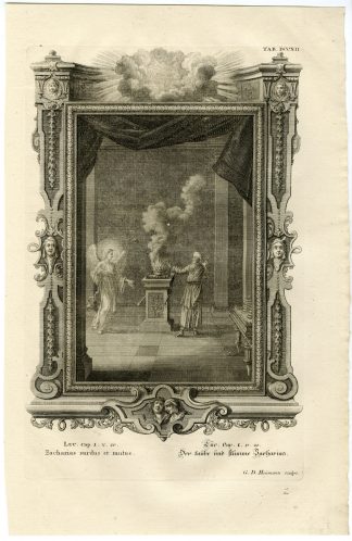 Antique Print-ZACHARIAS-ANGEL-GABRIEL-DEAF-MUTE-TAB.DCCXII-Scheuchzer-c.1731