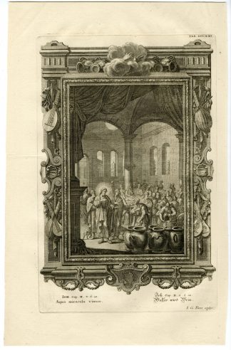 Antique Print-JESUS CHANGES WATER INTO WINE-TAB.DCCXXI-Scheuchzer-c.1731