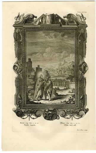 Antique Print-JESUS-HEALING-MAN-DEAF-MUTE-TAB.DCCXI-Scheuchzer-c.1731