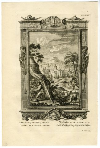 Antique Print-JACOB-TENT-SHECHEM-CANAAN-TAB.XCIX-Scheuchzer-c.1731