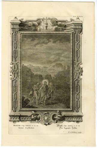Antique Print-JESUS-PETER-SORROW-BETRAYAL-TAB.DCXCIX-Scheuchzer-c.1731