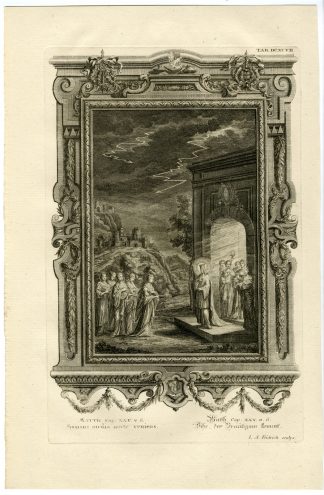 Antique Print-PARABLE-TEN VIRGINS-BRIDEGROOM-TAB.DCXCVII-Scheuchzer-c.1731