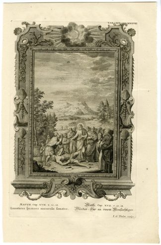 Antique Print-JESUS-HEALING-DEMON POSESSED BOY-TAB.DCLXXXVII-Scheuchzer-c.1731
