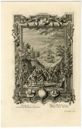 Antique Print-GIDEON-ARMY-77 OFFICIALS OF SUKKOTH-TAB.CCCLXXVI-Scheuchzer-c.1731