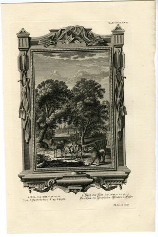 Antique Print-MAN OF GOD-KILLED BY A LION-TAB.CCCCLXVII-Scheuchzer-c.1731