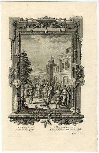 Antique Print-DAVID-MUSICAL INSTRUMENTS-ISRAEL-TAB.CCCCLXVII-Scheuchzer-c.1731
