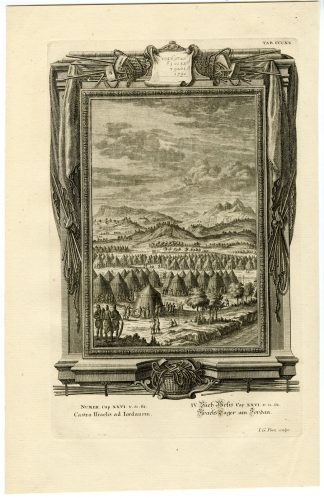 Antique Print-SETTLEMENT-JORDAN RIVER-ISRAELITES-TAB.CCCXX-Scheuchzer-c.1731
